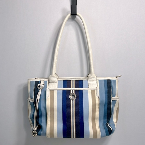 Brighton Handbags - Brighton Cruz Nave/Blue/Tan/Cream Tote Bag